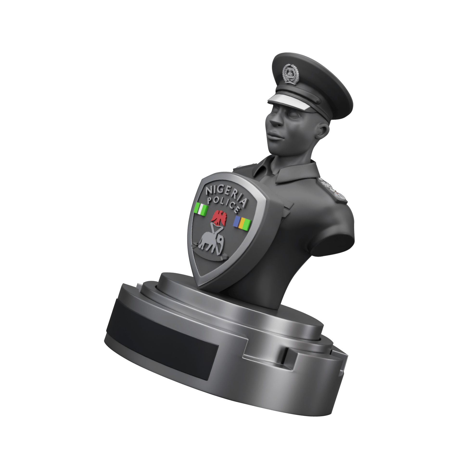 Policeman, Police officer, Bust of policeman, Nigerian police, 3D bust of Nigerian policeman